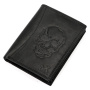 Портмоне Money Kepper CDD 5601 SKULL - черно + червено